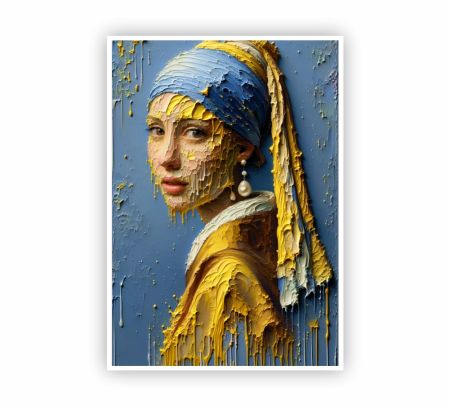 Girl with a Pearl Earring Poster Mockup