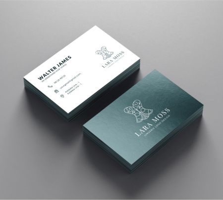 Glossy Visiting Card Mockup