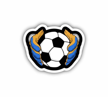 Goal Keeping Football Sticker Mockup