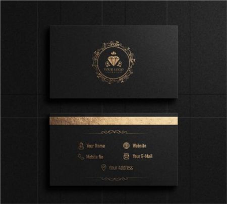 Gold Foil Visiting Card Mockup