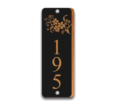 Golden Sakura Acrylic House Number Sign Mockup