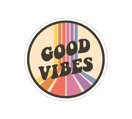 Good Vibes 02 Sticker Mockup