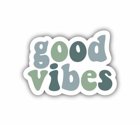 Good Vibes 01 Sticker Mockup