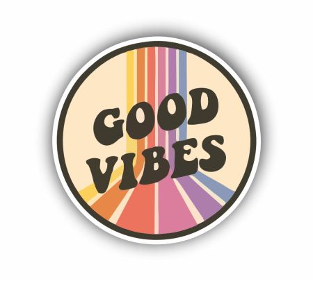 Good Vibes 02 Sticker Mockup