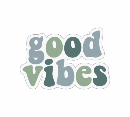 Good Vibes 01 Sticker Mockup
