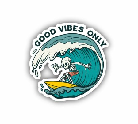 Good Vibes Only Sticker Mockup