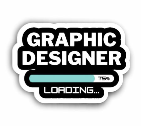 Graphic Designer Loading Sticker