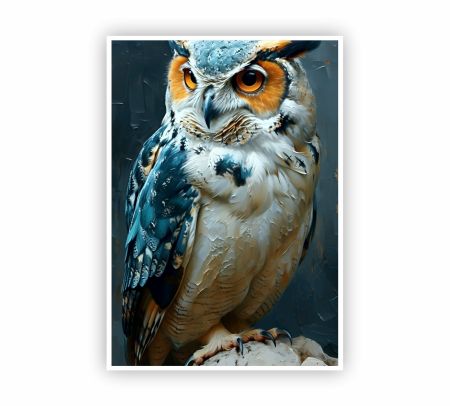 Great Horned Owl Poster Mockup