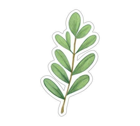 Green Flower Sticker Mockup