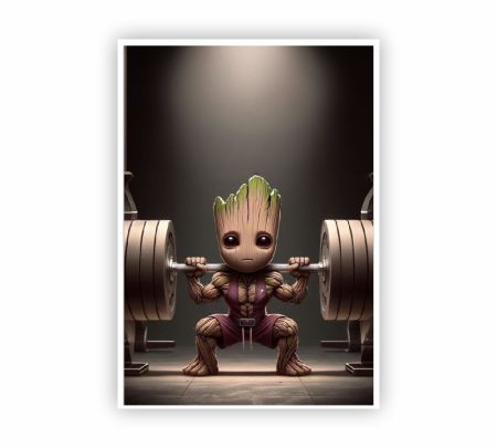 Groot Workout Poster Mockup