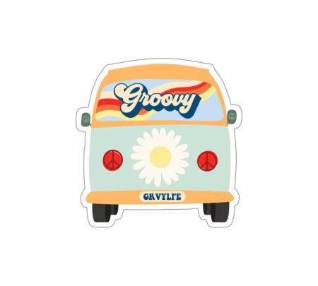 Groovy Sticker Mockup