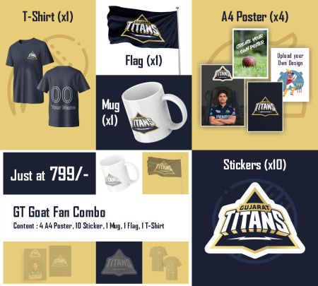 Gujarat Titans Goat Fan Combo Mockup
