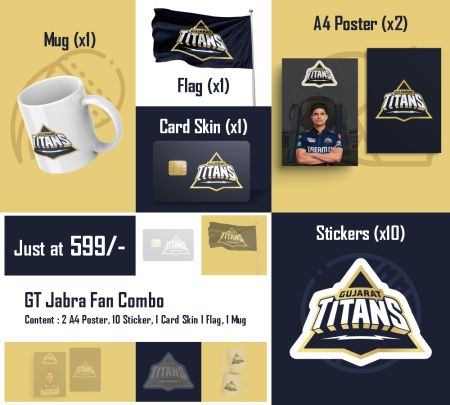 Gujarat Titans Jabra Fan Combo Mockup