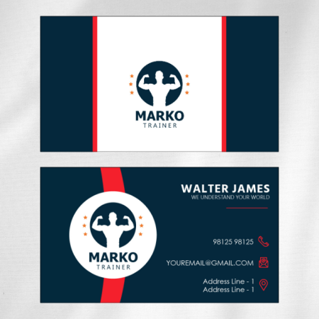 Gym Visiting Card Design 04