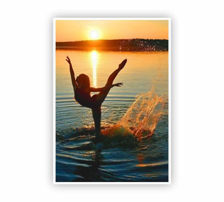 Gymnastics On the Beach Poster Mockup