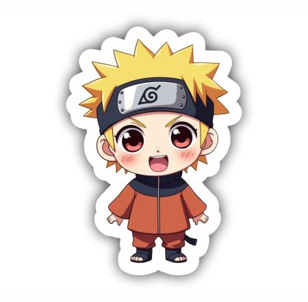 Chibi Naruto Sticker Mockup