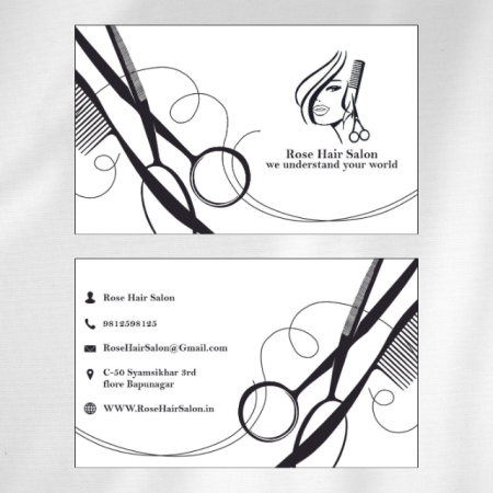 Hair Salon Visiting Card Design 01