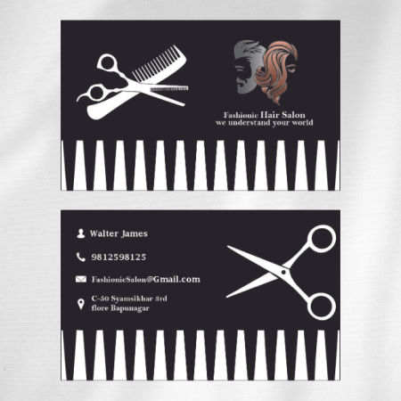 Hair Salon Visiting Card Design 03