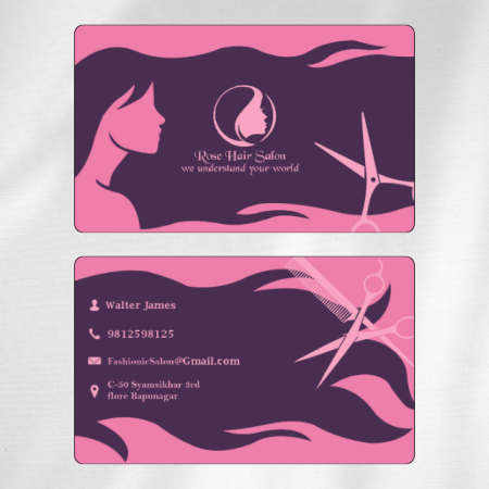 Hair Salon Visiting Card Design 04