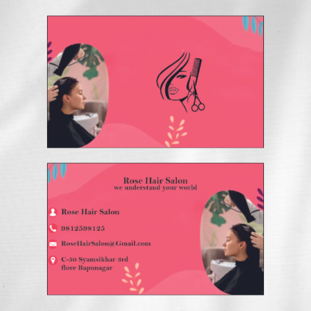 Hair Salon Visiting Card Design 09