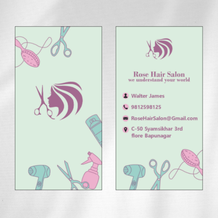 Hair Salon Visiting Card Design 12