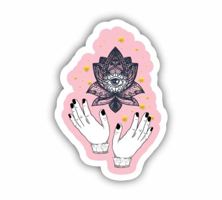 Hand Mandala Sticker Mockup