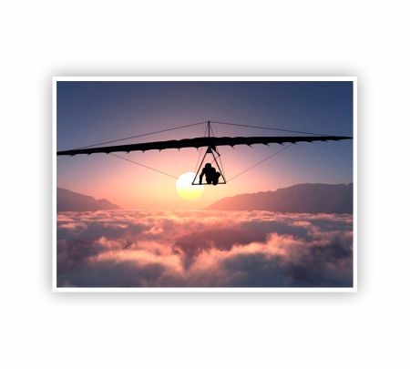 Hang Gliding Aviation Wing Poster Mockup