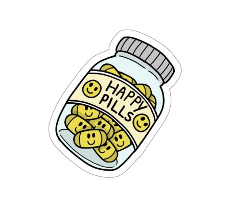 Happy Pills Aesthetic Sticker