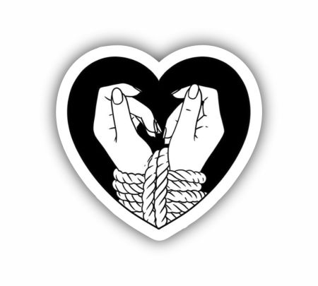 Heart Bondage Sticker Mockup