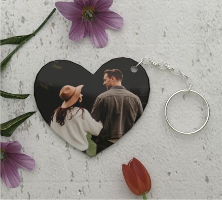 Heart Keychain Mockup