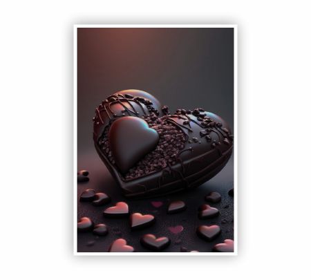 Heartfelt Chocolate Delight Poster Mockup