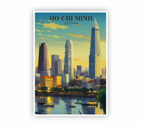 Ho Chi Minh Vietnam Poster Mockup