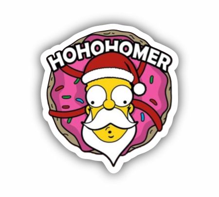 HoHoHomer Christmas Sticker Mockup