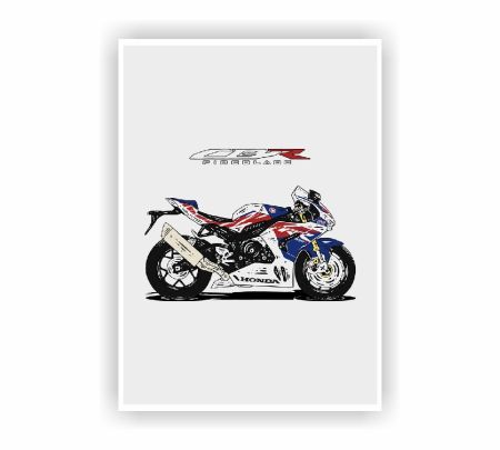 Honda CBR Fireblade Poster Mockup