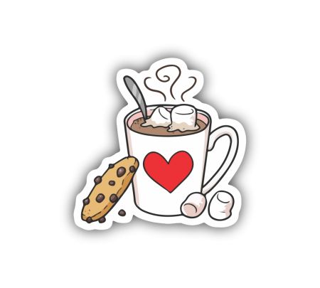 Hot Chocolate Sticker Mockup