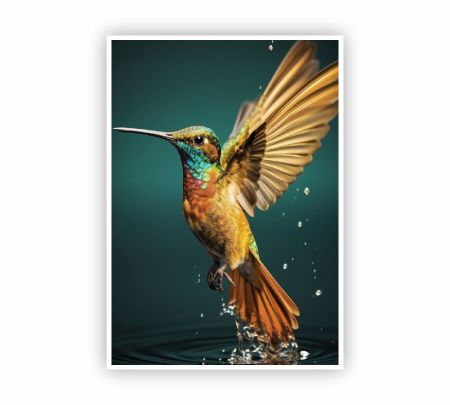 Hummingbird Poster Mockup