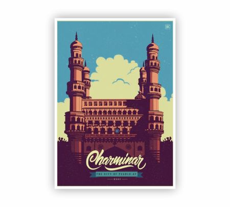 Hyderabad Charminar Poster Mockup