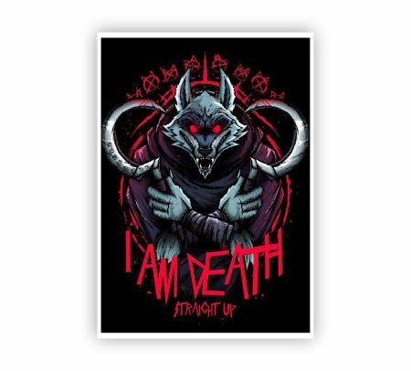 I Am Death Straight Up Poster Mockup