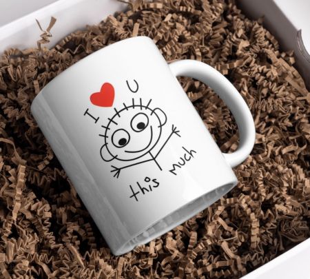 I Love You This Much Cartoon Mug Mockup