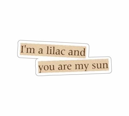 I Am A Lilac And You Are My Sun Sticker Mockup