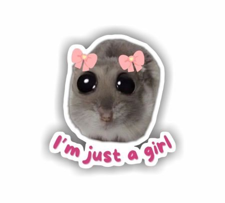 I Am Just A Girl Sticker Mockup