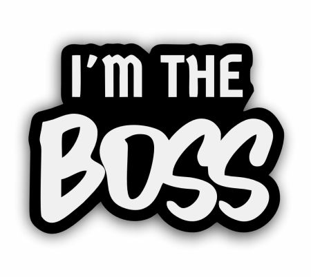 I m The Boss Sticker Mockup