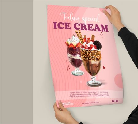 Ice-cream Poster Mockup