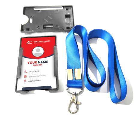 ID Card and Standard Holder Combo Mockup