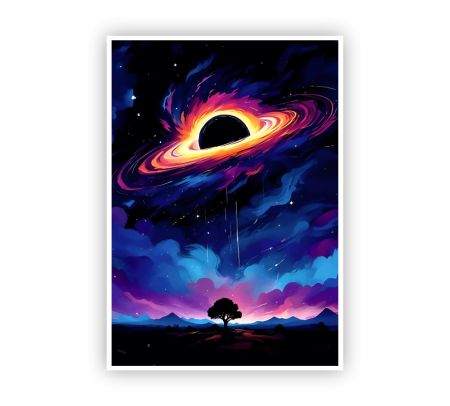 Interstellar Blackhole Poster Mockup