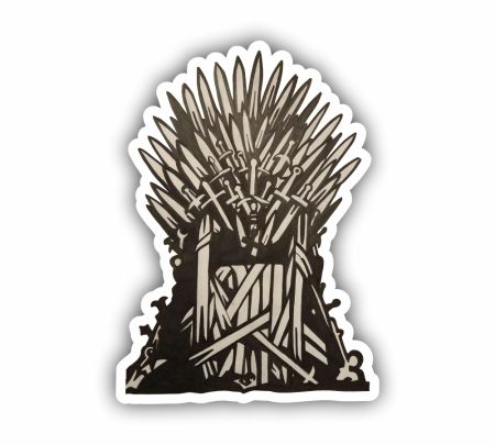 Iron Throne Sticker Mockup