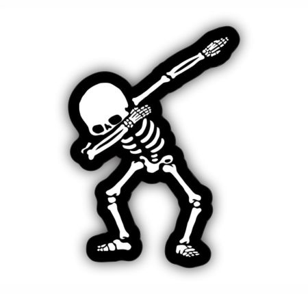 Skeleton Sticker Mockup