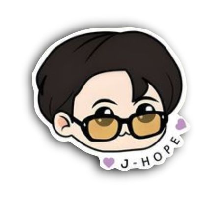 J Hope Chibi Sticker Mockup