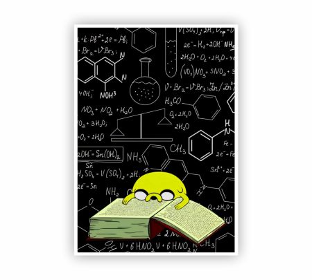 Jake The Dog Reading Book Poster Mockup