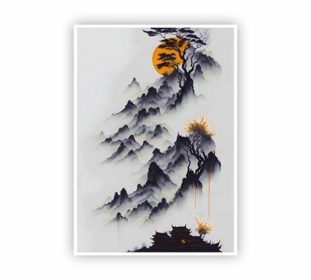 Japanese Art Poster Mockup